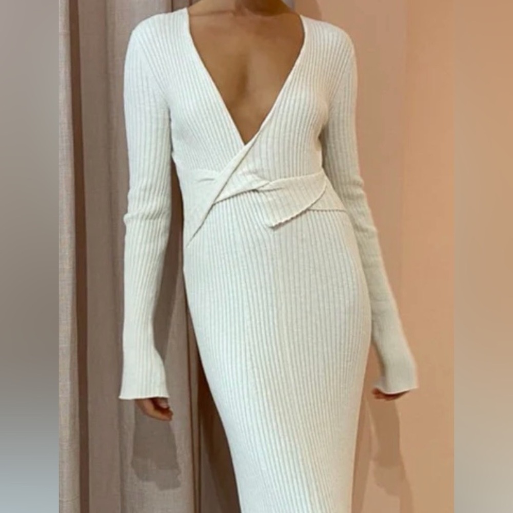 Sir cotton ribbed knit dress